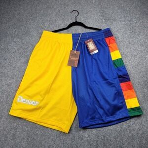 Mitchell & Ness Denver Nuggets 1991 NBA Swingman Shorts Mens Size XL Yellow Blue